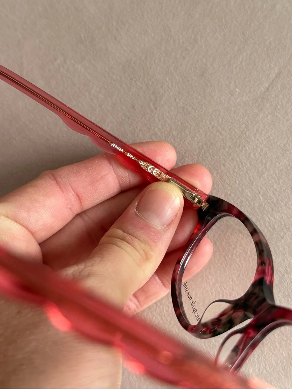 Kate Spade New York Red Tortoiseshell Glasses Jenna Demo Frames